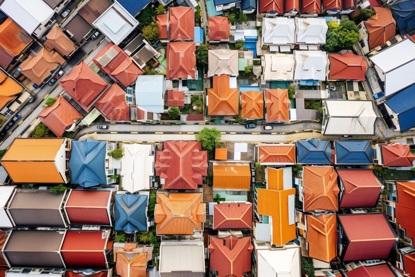A collage of different roof shapes and architectural styles. A collage of different roof shapes and architectural styles.