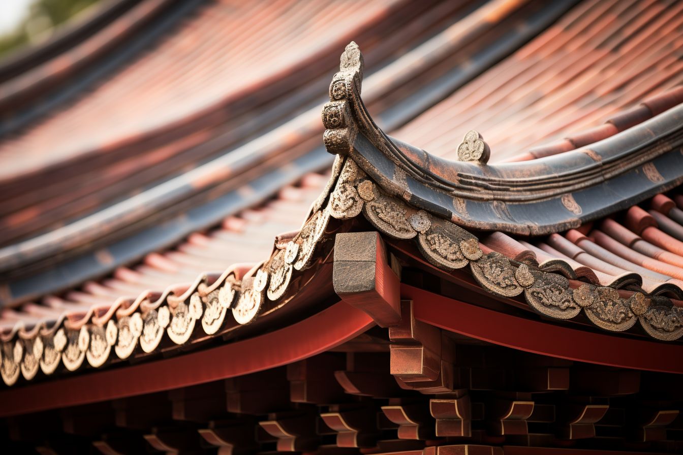 Close-up of a roof structure with <a href=
