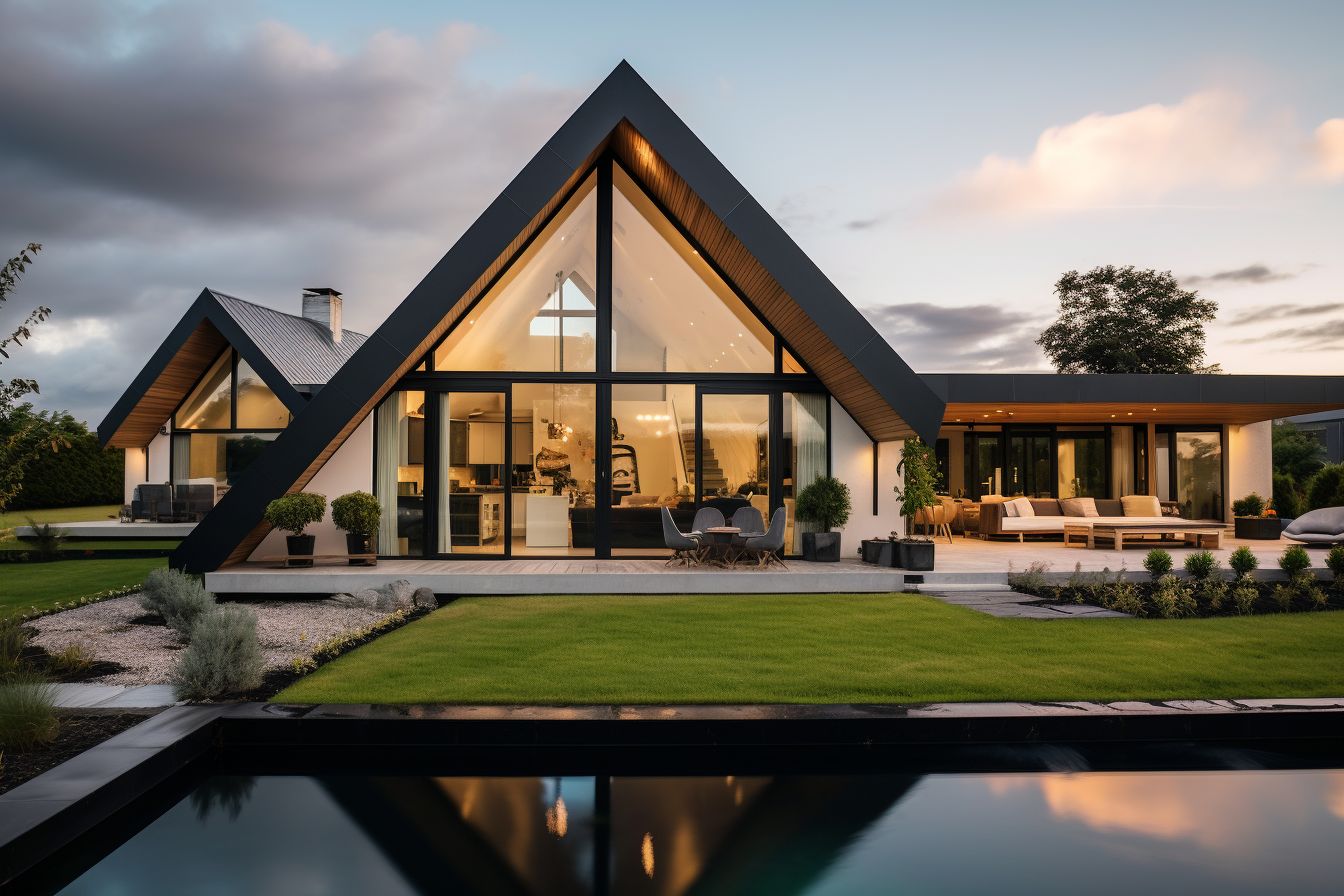 A modern home with a new roof, highlighting durability and aesthetics. A modern home with a new roof, highlighting durability and aesthetics.
