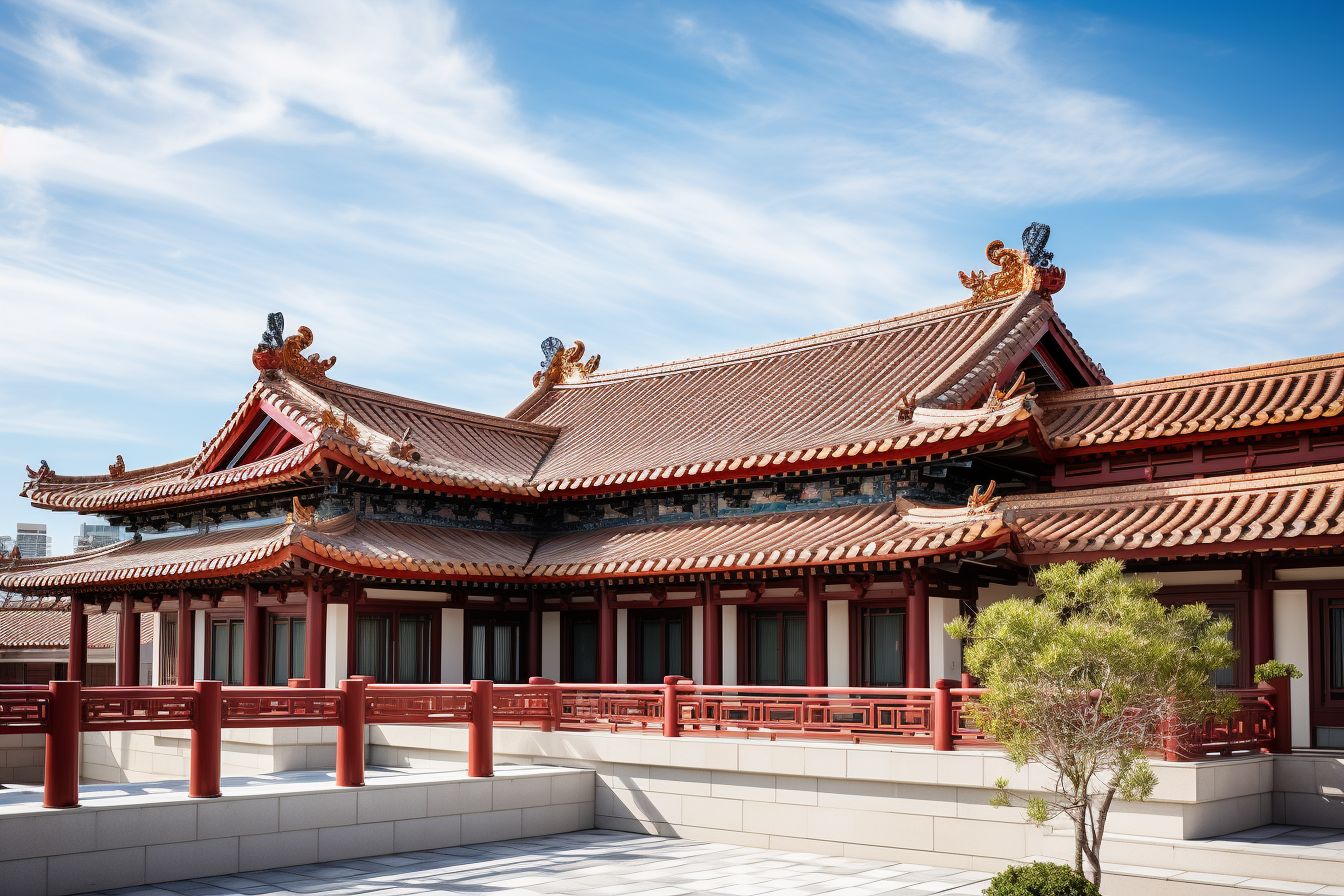 A well-maintained commercial building with a clean and sturdy roof. A well-maintained commercial building with a clean and sturdy roof.